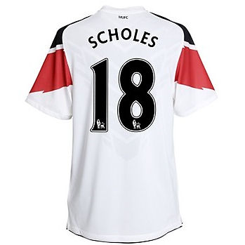 Man Utd Nike 2010-11 Man Utd Nike Away Shirt (Scholes 18)