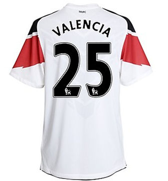 Man Utd Nike 2010-11 Man Utd Nike Away Shirt (Valencia 25)