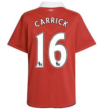 Man Utd Nike 2010-11 Man Utd Nike Home Shirt (Carrick 16)