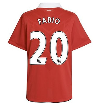 Man Utd Nike 2010-11 Man Utd Nike Home Shirt (Fabio 20)