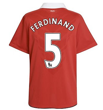 Man Utd Nike 2010-11 Man Utd Nike Home Shirt (Ferdinand 5)