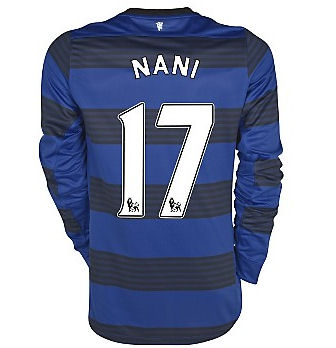 Man Utd Nike 2011-12 Man Utd Nike L/S Away Shirt (Nani 17)
