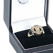 9ct Gold 14mm Crest Ring.