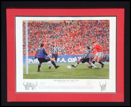 Manchester United and#8211; The Treble Part Two and8211; Signed print