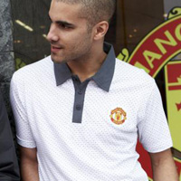 Manchester United Contrast Slub Polo Shirt -