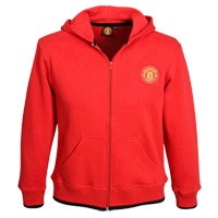 manchester United Core Hooded Zip Thru Top - Red