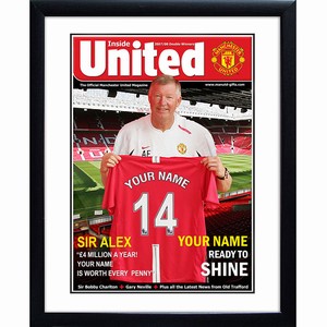 Customisable Manchester United Magazine Cover