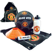 Manchester United Soccer Set in Gym Bag.