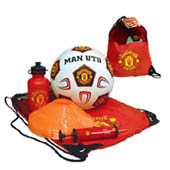 Manchester United Soccer Set In Gym Bag - Red.