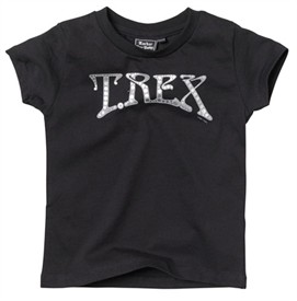 Kids T-Rex Rocker Bye Baby T-Shirt Black