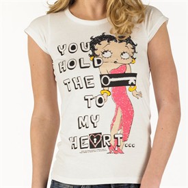 Womens Betty Boop You Hold The Key T-Shirt