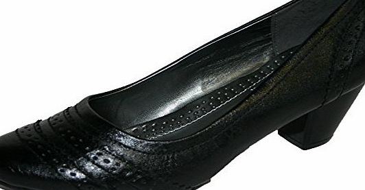 Manfield Womens Comfort Court Shoes Sizes 3-8 (7 UK, Black)