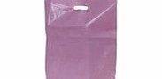 Mango Frog 50 x Plastic Carrier Bags - Baby Pink - 10`` x 12`` x 4``