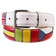 Flags Patchwork Leather Belt
