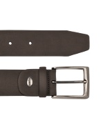 Manieri Mens Dark Brown Nubuk Belt