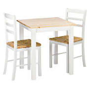 2 Seat Dining Table & Chairs, White