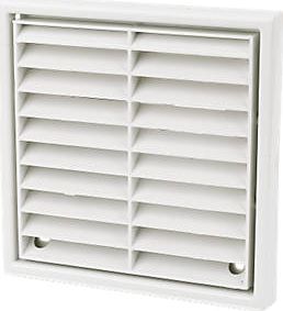 Manrose, 1228[^]14434 Fixed Louvre Vent White 140 x 140mm 14434