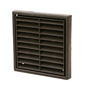 MANROSE Square Brown 140mm Louvre Vent