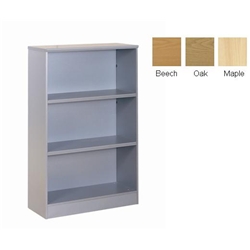 Maple/Silver Bookcase With 3 Fixed Shelves Size