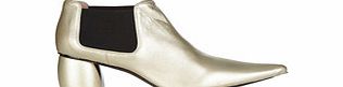Marc Jacobs Gold-tone leather ankle boots