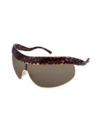 Top Bar Metal Shield Oversized Sunglasses