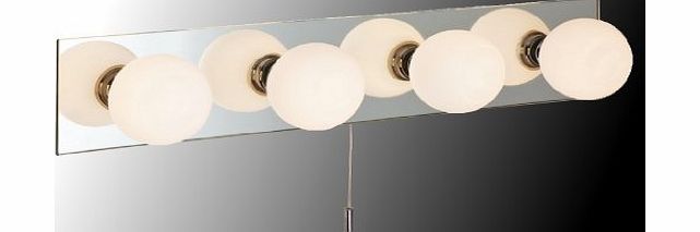 Marco Tielle ``Hollywood`` Bathroom IP44 Over Mirror Wall Light with Opal Globes 4 x 25w G9