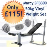 MARCY / PUREFITNESS & SPORTS MARCY STARTER WEIGHT BENCH and 50KG WEIGHT SET