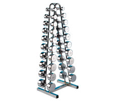 Chrome 1kg-10kg Dumbbell Set With Stand