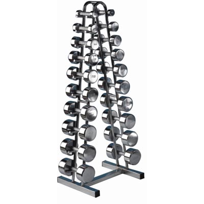 Marcy Chrome Dumbell Set 1 - 10kg (10 Pairs) with Rack