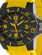 Marea Mens Sports Yellow Silicone Strap Watch