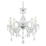 Therese Five Light Ceiling fitting chrome