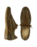 Trekker - Brown Washed Leather Casual Lace-up Shoes