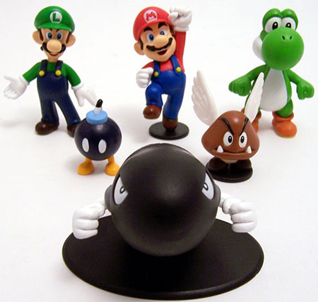 Mario Nintendo Super Mario Mini Figures - Full Set Of 6