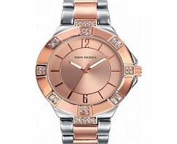 Mark Maddox Ladies Pink Gold and Titanium Two