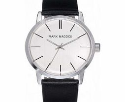 Mark Maddox Mens Classic Silver and Black