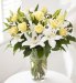 Large Yellow Rose & White Lily Bouquet