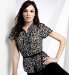 Marks and Spencer Short Sleeve Frill Front Abstract Print Blouse