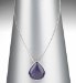 Silver Plated Pear Pendant Necklace