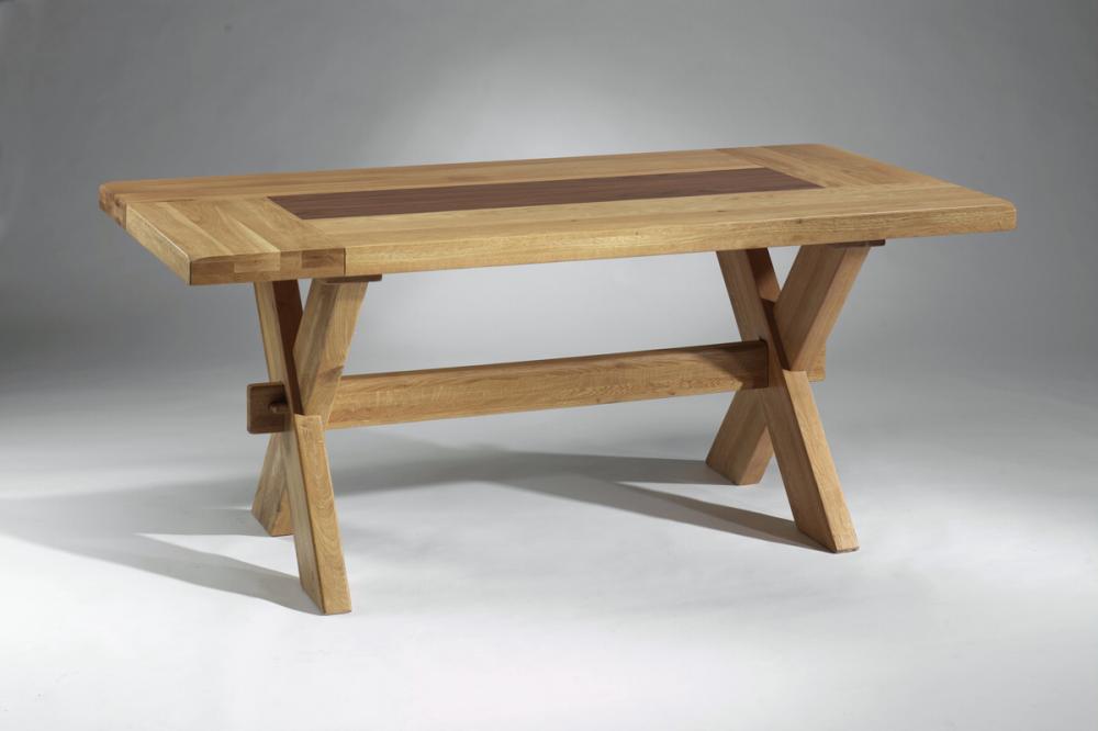 Oak and Walnut Dining Table Only
