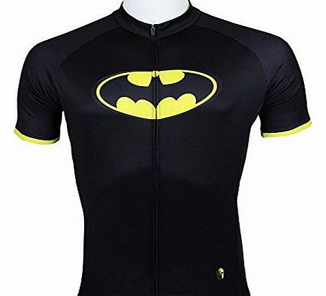 Mens Batman Short Sleeve cycling jersey, Perfect Perspiration Breathable mountain clothing bike top /Mens Cycling Jersey Riding Clothes (XL)