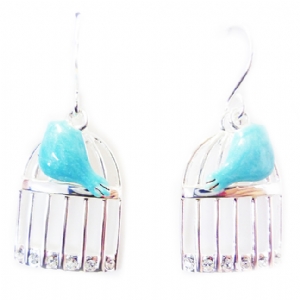 Jewellery - Birdcage Silver Earrings