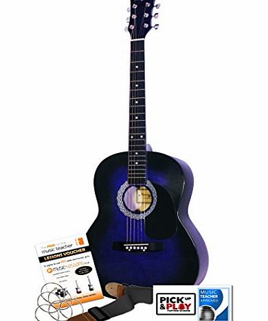 Martin Smith W-100 Acoutic Guitar Kit - Blue
