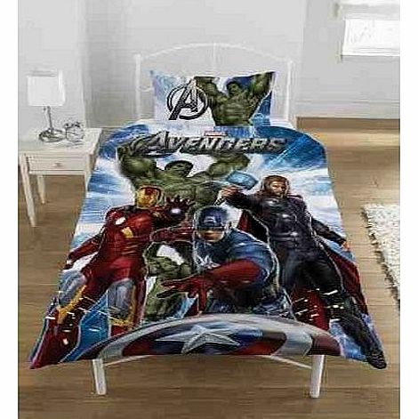 Avengers Action Single Panel Duvet and Pillowcase Set