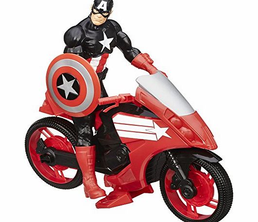 Marvel Avengers Titan Hero Series Captain America Figure with Defender Cycle Vehicle
