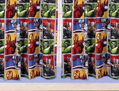 Marvel Comics Avengers Team Curtains - 66` x