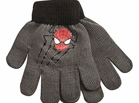 Official Licensed Spideman Grey Childrens Mittens Gloves - Licensed Spiderman Marvel Comics Merchandise