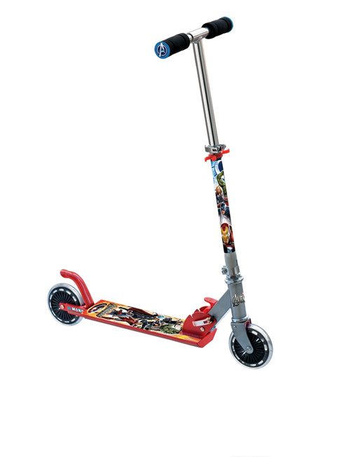 Marvel Super Hero Squad Avengers Scooter - Folding In-line Scooter - Red