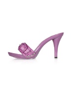 Buckle Croco Purple Sandal Slide Shoes