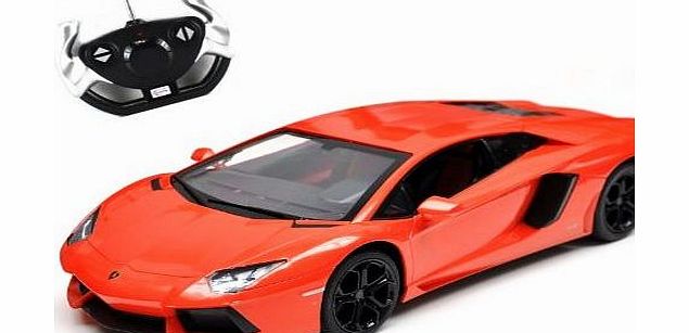 massG Lamborghini Aventador-R/C car-1:14 scale Detailed Design Injection Moulded Body Fully Licensed Easy And Simple Controls With Fast Controller Reaction Time And No Lag On Command - Orange