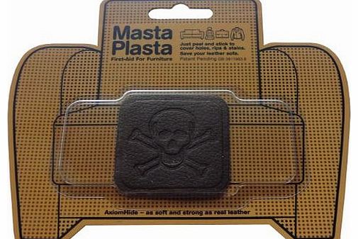 JUST PEEL AND STICK MastaPlasta Repair Plaster Pirate design in BROWN for mending holes, scratches, rips, tears and stains in leather or vinyl sofas, chairs, handbags, car seats, luggage and jackets